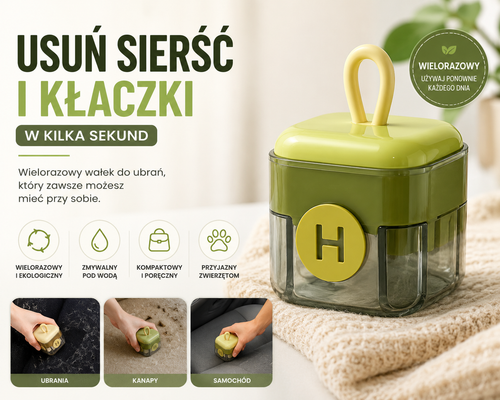 NanoRoller™ | Wielorazowy Wałek do Usuwania Sierści i Kłaczków